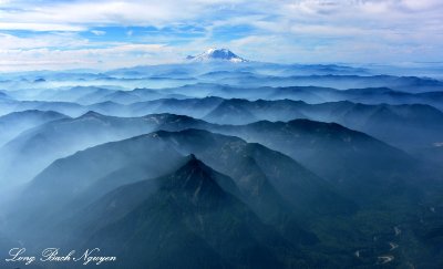 Mount Rainier and Smoky Cascade Mountains Washington State  