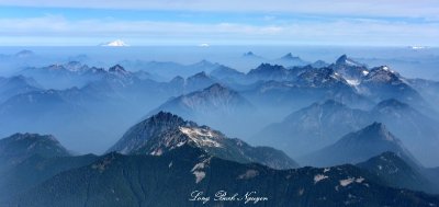 Cascade Mountains with Mount Baker Mount Shuksan and Pickett Range  