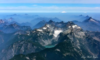 Columbia Peak, Columbia Glacier, Blanca Lake, Sloan Peak, Three Fingers, Mount Baker, Washington