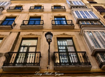 Balconies in Malaga Spain