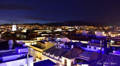 Nightime over Malaga Spain   