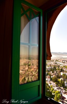 Green Window Alhambra Palace Hotel Granada Spain  