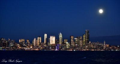 Blue Seattle and Full Moon 