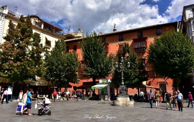 Plaza de Bib-Rambla. Ferdinand lamppost. Granada. Spain   