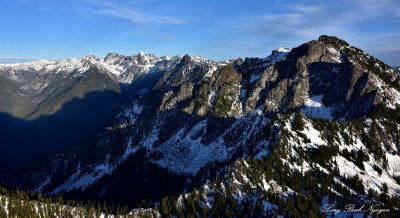Mt Snoqualmie, Lemah Mt, Chimney Peak, Overcoat Peak, Middle Fork Snoq River, Burntboot Creek  