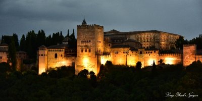 The Comares Palace, Carlos V Palace, Alhambra, Granada Spain  