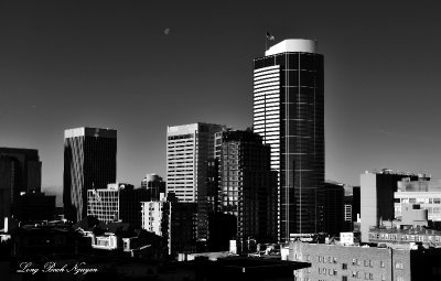 Seattle Skyline and Moon, Washington 005 