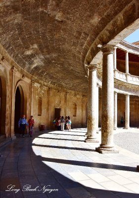 Columns of Carlos V Palace, Alhambra, Granada 617  