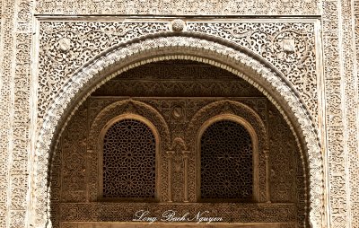 The Comares Facade in the Golden Room Courtyard. Alhambra. Granada 751  