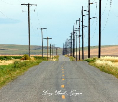 Endless Road and Power Lines, Idaho 005 