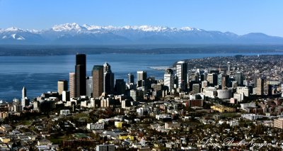Downtown Seattle and Olympic Mountains, Puget Sound, Washington 1016  