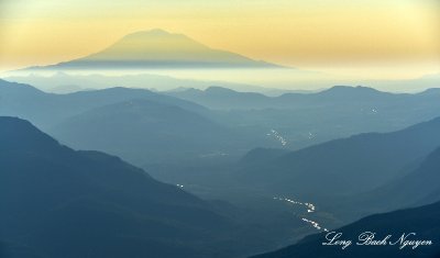 Mount Adams in Smoke and Haze, Cascade Mountains Washington 075 