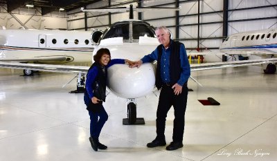 Jim and Josefina at Clay Lacy Aviation Seattle  
