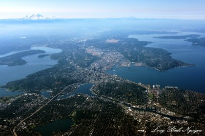Seattle, Greenlake, Lake Union, Lake Washington, Puget Sound, Mt Rainier, Mt Adams, Mt St Helens 035 