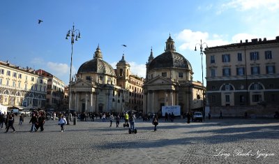 Santa Maria dei Miracoli, Santa Maria in Montesanto at Piazza del Popolo Rome Italy 406  