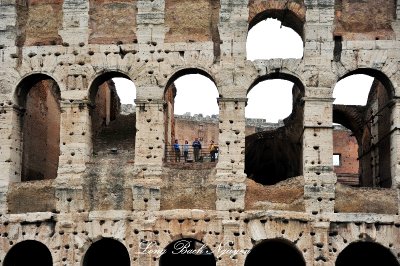 Tourists at Colosseum Rome Italy 127  