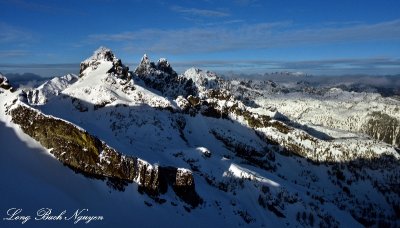  Chikamin Peak and Ridge, Lemah Mountain, Chimney Peak, Overcoat Peak, Washington Cascade Mountains 226a 