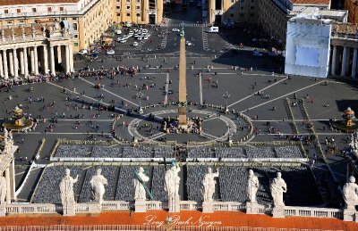 Saints and The Obelisk, St Peter's Square, The Vatican City, Rome Italy  