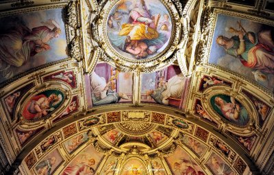 Hall of Maps Ceiling Vatican Museums Rome Italy 069 