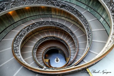 Sprial Staircase at Vatican Museum Vatican City Rome Italy 227  