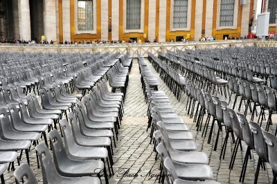 Chairs in St Peters Square The Vatican Rome Italy 282 