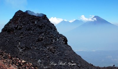 Agua Volcano, Fuego Volcano, Acatenango Volcano, from Pacaya Volcano Guatemala 105 