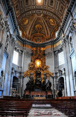 Cathedra Petri and Chapel of the Blessed Sacrament, St Peter's Basilica, The Vatican, Rome 337