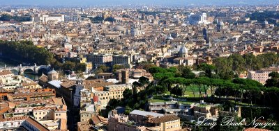 Rome from St Peter's Basilica Dome, The Vatican Italy 526