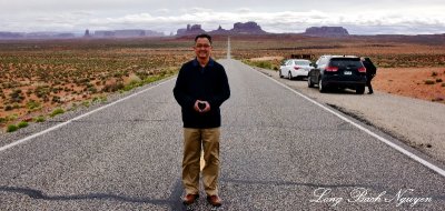  Me on US Route 163 toward Monument Valley, aka Forrest Gump Hill, Navajo Nation Reservation, Utah-Arizona 1113