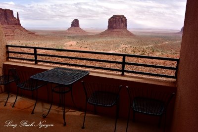Room 119 view of The Mittens and Merrick Butte, Monument Valley Tribal Park Arizona 621 