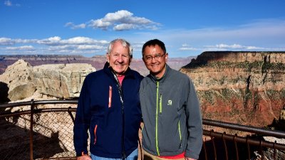 Charlie and Long at Grand Canyon National Mather Point and Visitor Center Arizona 558 