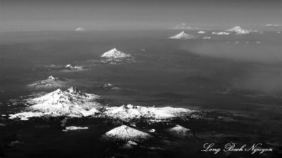 Mt Bachelor, Three Sisters, Mt Jefferson, Mt Hood, Mt Adams, Mt Rainier, Mt St Helens, Cascade Mountain Range 390