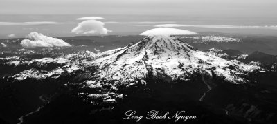 Mount Rainier and Cap Cloud and Standing Lenticular Clouds Washington 17  