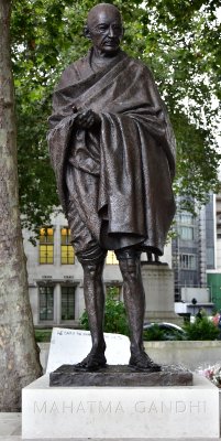 Gandhi at Parliament Square London 197  