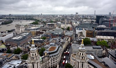 Ludgate Hill and Fleet Street from St Pauls Cathedral Dome London 052  