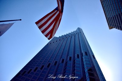 US Flag and Building San Francisco 233  