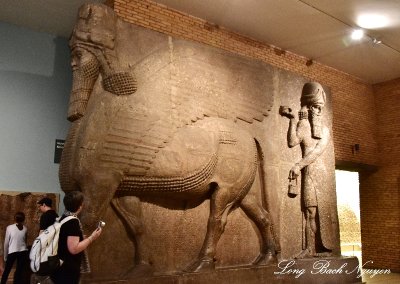 Winged Man Assyrian British Museum London 228  