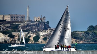 Sailing Crew with Alcatraz Island California 470  