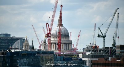 St Pauls Cathedral and cranes London 381  
