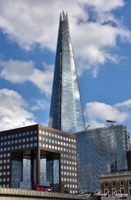 The Shard and Red Double Decker Bus London 491  