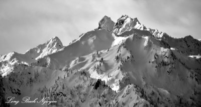 Mount Lena with Mount Stone in back from Olympic Mountains Range Washington 151 