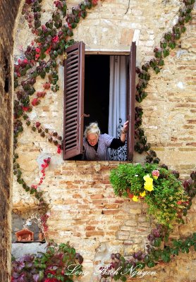 Airing out the room San Gimignano Italy 149 