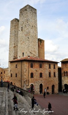 Torri dei Salvucci or Twin Towers San Gimignano Tuscany Italy 196  
