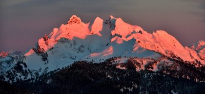 Pink Sunset on Three Fingers Mountain Washington 160