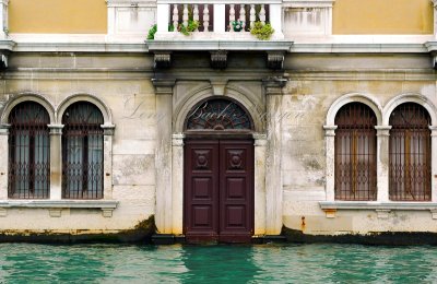 Almost Submerged Door on Grand Canal in Venice Italy 068 