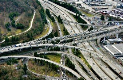 Interstate 5 and Interstate 90 Interchange in Seattle 348 