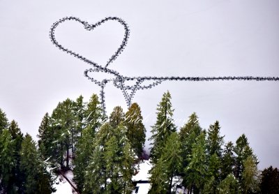 Heart in frozen Pine Lake Washington 530  