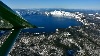 Quest Kodiak over Crater Lake and Wizard Island, Cascade Mountain Range Oregon 521