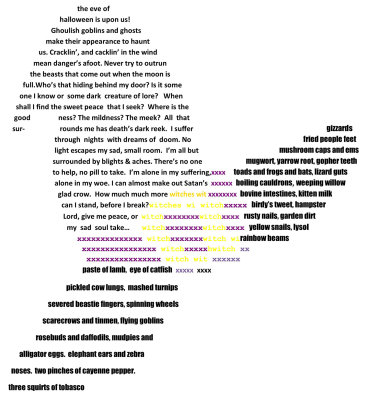 Robyn's Witch Hat Poem