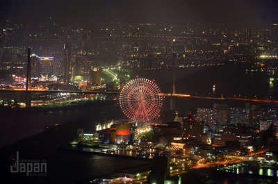 Osaka by night from Observatory fl., Cosmo Tower